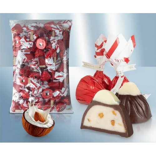 Конфеты шоколадные с начинкой из миндального и кокосового крема, 300гр